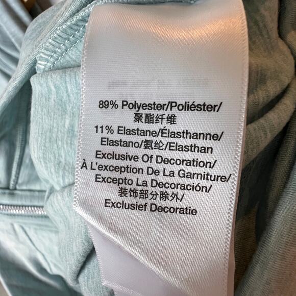 DKNY Sport Hoodie Womens Size Medium Light Teal Full Zip Jacket Stretch Comfort - Picture 14 of 16